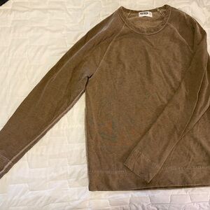 Buck Mason French Terry Brushed Loopback Raglan Sweatshirt GUC Men’s Small Army